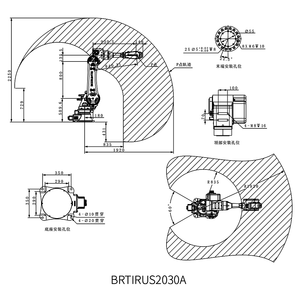 หุ่นยนต์อุตสาหกรรมแบบมีข้อต่อสีแดง รุ่น 0707A หุ่นยนต์ดูแลเครื่องจักร 6 แกน พร้อมเกียร์บ็อกซ์ แบริ่ง และฐานโลหะ - Product Image 3