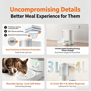 Distributeur de nourriture intelligent pour animaux de compagnie 7L avec application Wifi, reconnaissance par microchip, bol pour chats et chiens, alimentation individuelle sécurisée - Product Image 5
