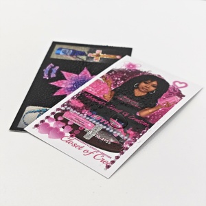 Papier cartonné pour impression 300g/m² 350g/m², noyau noir, brillant, pailleté, holographique, blanc nacré, gaufré, plié, pour loisirs créatifs - Product Image 1