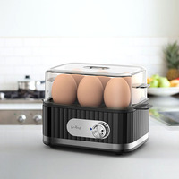 Pemasak telur listrik Mini multifungsi, alat masak telur pembuat sarapan, pengukus pemanas makanan, pemasak telur