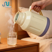 Botol Vakum Kaca Klasik Bebas BPA 1L dengan Gagang, Tutup Ganda, Teko Teh, Menjaga Dingin & Panas, Untuk Penggunaan Dapur