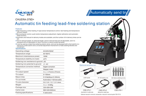 Trạm hàn không chì tần số cao Chuera 379D+ 150W, làm nóng nhanh, tự động cấp thiếc - Product Image 2
