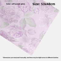 Kertas Seni Pembungkus Bunga Katun dengan Relief Bunga Mawar yang Indah, Dilengkapi Bahan Floral dan Embossing