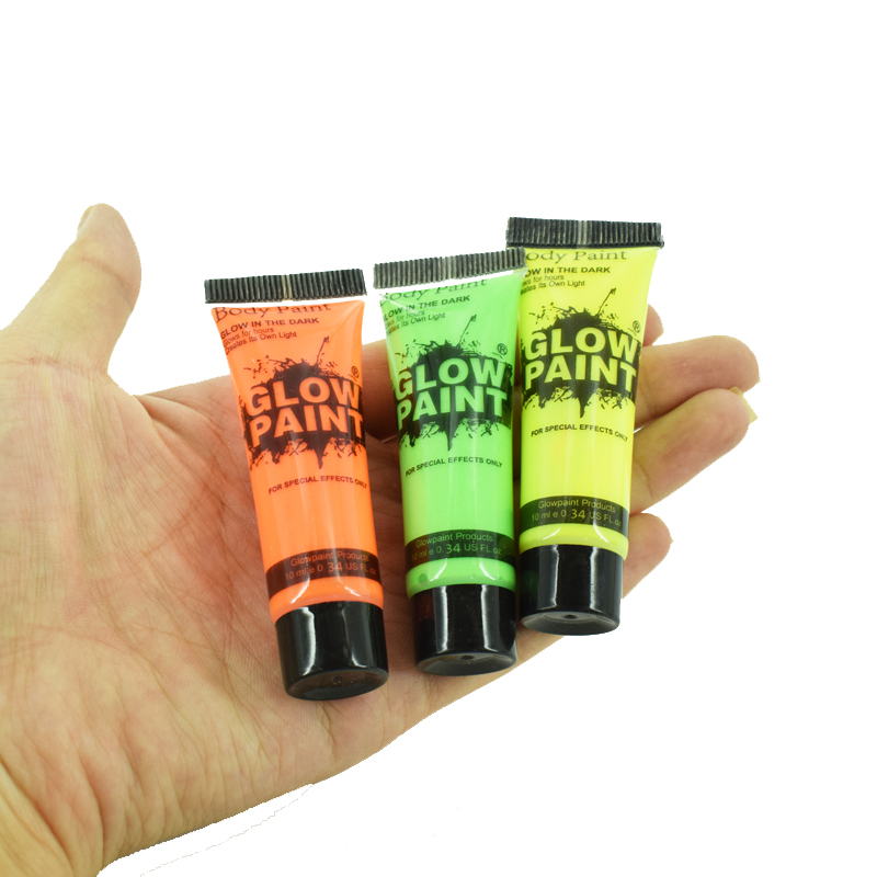Wholesale 6-color UV Glow Paint Washable Customized Color Fluorescent Neon face and body paint