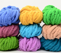 Charmkey Wholesale Polyester Blanket Yarn Super Soft Thick Chenille Chunky Yarn for Hand Knitting