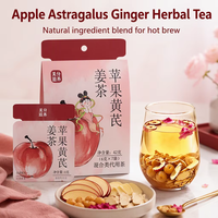 Sachets de thé aux herbes OEM Apple Astragalus Gingembre, sachet pyramidal individuel, boisson chaude à préparer
