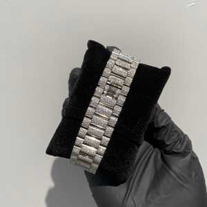 Relógio Hip Hop com Caixa Redonda, Testado com Diamante, Personalizado, Relógio Automático em Aço Inoxidável com Diamantes VVS - Product Image 4