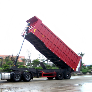 Semi-remorque benne basculante arrière en U de Chine, 4 essieux, 80 tonnes, pour le transport de sable, de pierre et de travaux de terrassement - Product Image 2