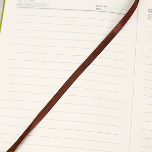 Yüksek kaliteli iş ofis çizgili kişiselleştirilmiş dizüstü PU deri özel A5 ciltli günlüğü elastik bant ile özel Logo - Product Image 4