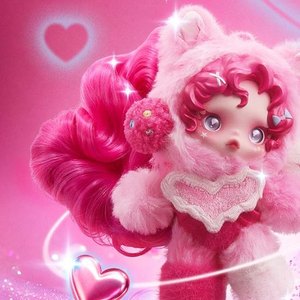 POPMART SkullPanda petit cheval arc-en-ciel court peluche poupée pendentif 11-30CM aveugle boîte cocon reine - Product Image 5