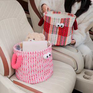 Organisateur de rangement pliable en polyester pour voiture, bac de rangement multifonctionnel pour coffre de SUV, fourgonnette, ou côté passager avant, pour collations - Product Image 1