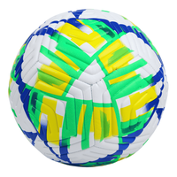 Ballon de football en PVC Aiju en gros, taille 5, cousu à la machine, haute qualité, tendance, cadeaux promotionnels, sports d'équipe, logo personnalisé