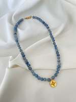 Vente en gros de pierres précieuses multicolores de créateur faites à la main pierre naturelle tendance bohème or breloques bijoux imperméables non ternis