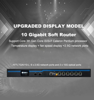 Carte mère HISWISER H77 pour pare-feu, serveur, routeur logiciel, passerelle avec boîtier, compatible avec les processeurs Core i3, i5, i7 de 3e génération, DDR3, ports LAN 10 Gbps