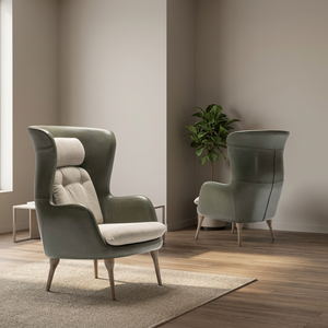 Fauteuil lounge moderne à dossier haut avec accoudoirs, inclinable manuellement et rembourré en mousse, revêtement en cuir PU pour salon et hôtel - Product Image 3