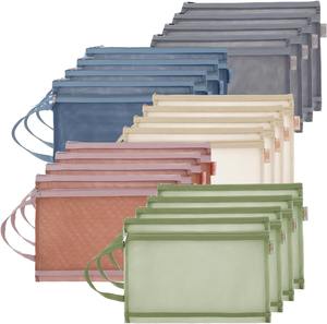 Văn Phòng TrườNg Nguồn cung cấp Nylon treo tập tin thư mục A4 B5 A5 <span class=keywords><strong>Polyester</strong></span> tài liệu túi lưới đôi Dây kéo tập tin Túi - Product Image 5