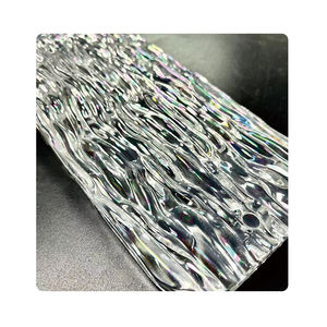 קו מים זורמים דפוס צבע זכוכית לבנים תלוי חתיכת ציפוי לבנים זכוכית דקורטיבית מחוסמת עבור מחיצת מסך - Product Image 3