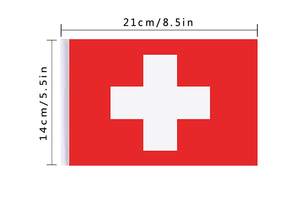 Bandera de Suiza, Bandera Personalizada con Cordón, Banderín para Festivales, Fiestas, Bares, Clubes Deportivos, Decoración 2024 - Product Image 2