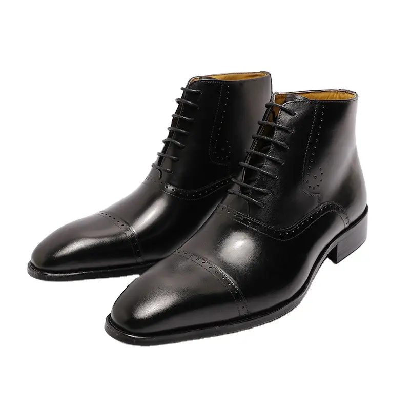 dress boots best qualiti safeti mens leather shoes chocolate brown men boots