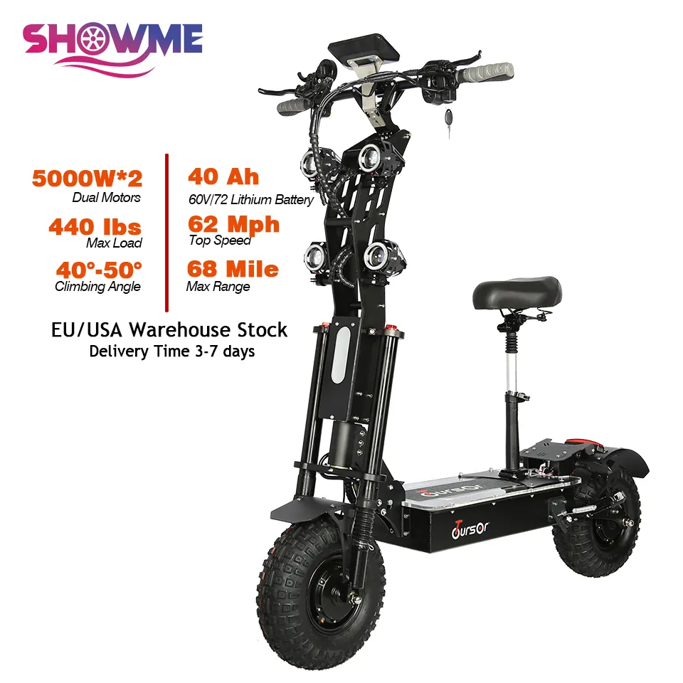 New Style Portable 2 Wheeled Electric Scooter Car Unisex 90-100 km/h Electric Scooters Powerful Adult