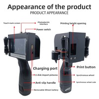 Impresora de Inyección de Tinta Portátil Digital con Pantalla Táctil para Imprimir Fechas de Producción, Fechas de Caducidad, Códigos QR, Códigos de Barras, Números de Lote y Números de Serie