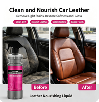 Spray d'entretien pour cuir intérieur de voiture 500ml, nettoyant nourrissant et polissant pour sièges, tableau de bord, volant et garnitures
