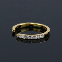 Bague en or jaune 14 carats avec diamant de laboratoire, peut être portée avec une bague principale