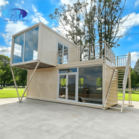 Maison préfabriquée de luxe de 20 pieds, bâtiment modulaire portable en conteneur, adapté aux hôtels, aux bureaux et à un usage résidentiel