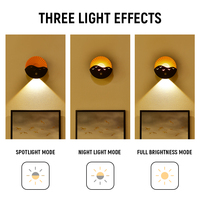 Applique murale LED moderne avec télécommande, capteur PIR, changement de couleur RGB, dimmable, base d'ampoule B22, pour salle de bain