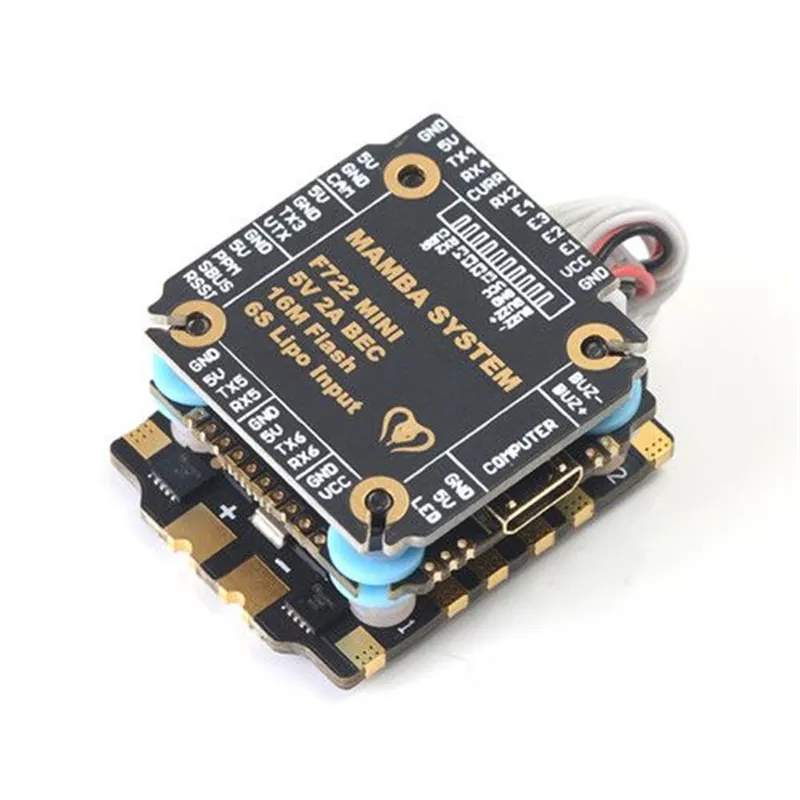 2019 New MAMBA F722 MINI Betaflight Flight Controller OSD 5V/2A & 306 30A 2-6S Blheli_32 Dshot1200 FPV Racing Brushless ESC