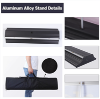 Support de bannière rétractable en aluminium, portable, avec sac de transport, installation rapide, pour événements professionnels, vente en gros