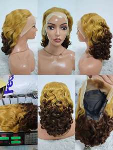 วิกผม Letsfly Spring Curly แบบลอน ความหนาแน่น 220% ขนาด 16 นิ้ว วิกผมแบบเต็มศีรษะ 13x4 Lace Frontal ผมแท้บริสุทธิ์ 10A วิกผมมนุษย์ 100% ขายส่ง - Product Image 5