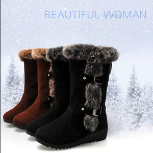 Bottines d'hiver classiques pour femmes, <span class=keywords><strong>chaussures</strong></span> pour femmes, bottes fourrées chaudes pour l'extérieur, bottes tendance pour femmes - Product Image 2