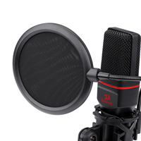Microphone de bureau professionnel à condensateur, support trépied portable, microphone de bureau pour les jeux en streaming