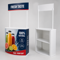 Mesa de Promoción de Plástico a Bajo Precio, Mesa de Venta Portátil para Supermercado, Mesa de Promoción Publicitaria Extraíble, Mostrador de Promoción Plegable
