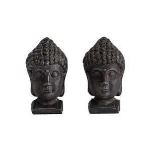 Sujetalibros con Estatua de Buda de Inspiración Zen Retro, Adornos Artesanales de Hierro con Forma de Fruta, Decoración para Oficina y Estudio, 2 Piezas - Product Image 2