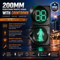 Feu de signalisation piétonnier rouge et vert de 8 pouces à 2 aspects avec minuteur de compte à rebours rouge et vert