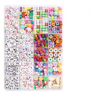 Kit de fabrication de bijoux pour enfants DIY avec perles en plastique pour bracelets, pour l'assemblage transfrontalier - Product Image 5