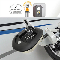 Verrou chromé queue de baleine pour remorques de camion Boîte à outils noire avec serrure à compression multipoint pour conteneur de bateau Poignée en T pour voitures RVs