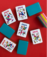 Jeu de Mahjong américain en acrylique, tuiles de Mahjong Fiesta Jokers et tapis de Mahjong