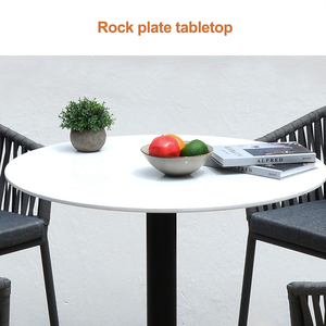 गर्म बिक्री हरी ट्रेंडी विलर पे रतन आउटडोर सेट 2 कुर्सियां और गोल टेबल के लिए गोल टेबल - Product Image 5