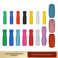Embouts de pailles en silicone souple de type porte-cigarette 6mm/8mm/12mm, directement de l'usine ; Embouts de pailles en silicone de qualité alimentaire en gros