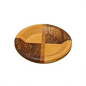 Assiette de présentation en bois de qualité supérieure, forme ronde, taille personnalisée, pour usage domestique, hôtelier et en restauration - Product Image 1