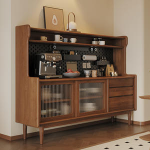 Buffet en bois massif armoire de rangement salle à manger armoire haute moderne minimaliste armoire à thé salon armoire à vin buffet - Product Image 6