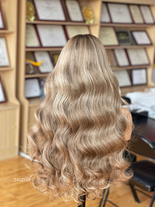 HD Transparent Lace Front Glueless Wig Virgin European Hair Balayage Colored <b>Body</b> <b>Wave</b> 180% Density with Baby Hair - Product Image 3