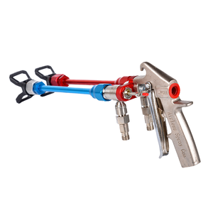 Accessoires pour pulvérisateur sans air, pistolet <span class=keywords><strong>de</strong></span> pulvérisation à double tête à angle réglable pour mélange externe <span class=keywords><strong>de</strong></span> composants multiples, pour peinture et matériaux AB - Product Image 2