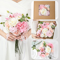 Kepala Bunga Mawar Buatan Berkualitas Tinggi untuk DIY Corsage, Pakaian, Dekorasi Pernikahan, Latar Belakang Dinding, dan Perlengkapan Dekorasi Kue