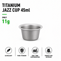 Cangkir Teh Titanium untuk Berkemah, Cangkir Teh Dinding Ganda Ultralight Portabel untuk Hiking, Piknik, dan Backpacking