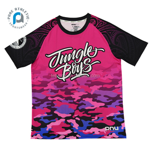 Pur personnalisé hommes haut <span class=keywords><strong>Maori</strong></span> T-Shirt impression graphique tatouage t-shirts maille noir unisexe Camouflage rose T-shirt de base pour hommes - Product Image 3
