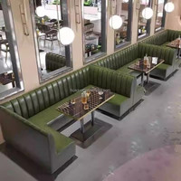 Modernes Design Halbrunder Ledersofa-Tisch Restaurant-Möbel für Gewerbliche Nutzung Langlebig Umweltfreundlich